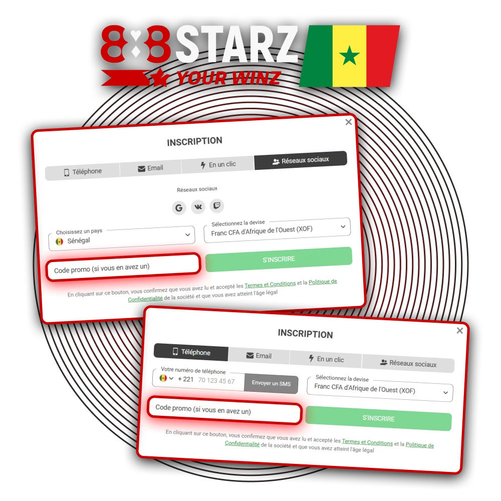 Utilisez un code promo 888Starz in Sénégal pour débloquer des avantages.
