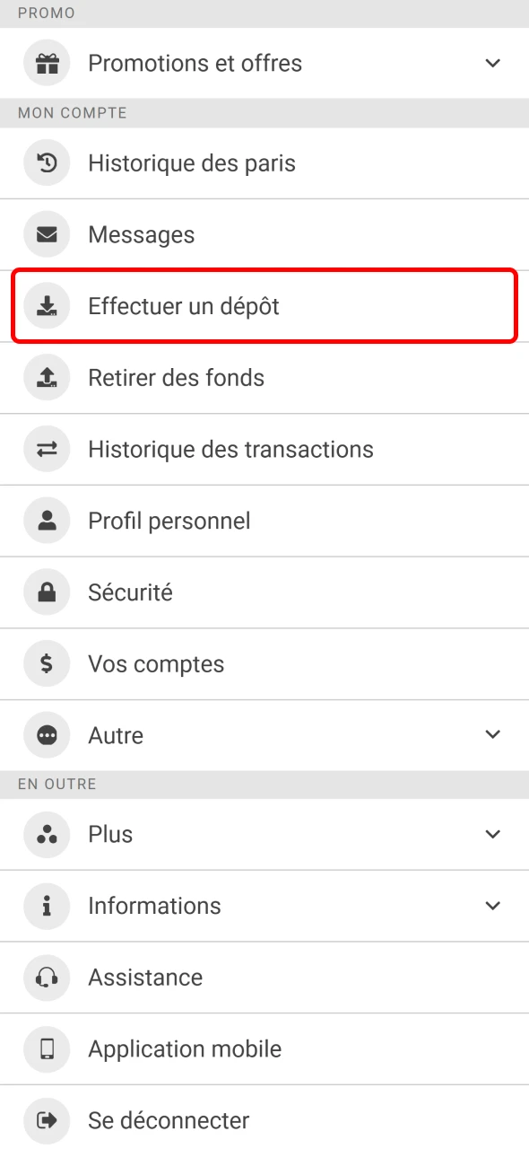Les joueurs du Sénégal accèdent à la section dépôt sur 888Starz.