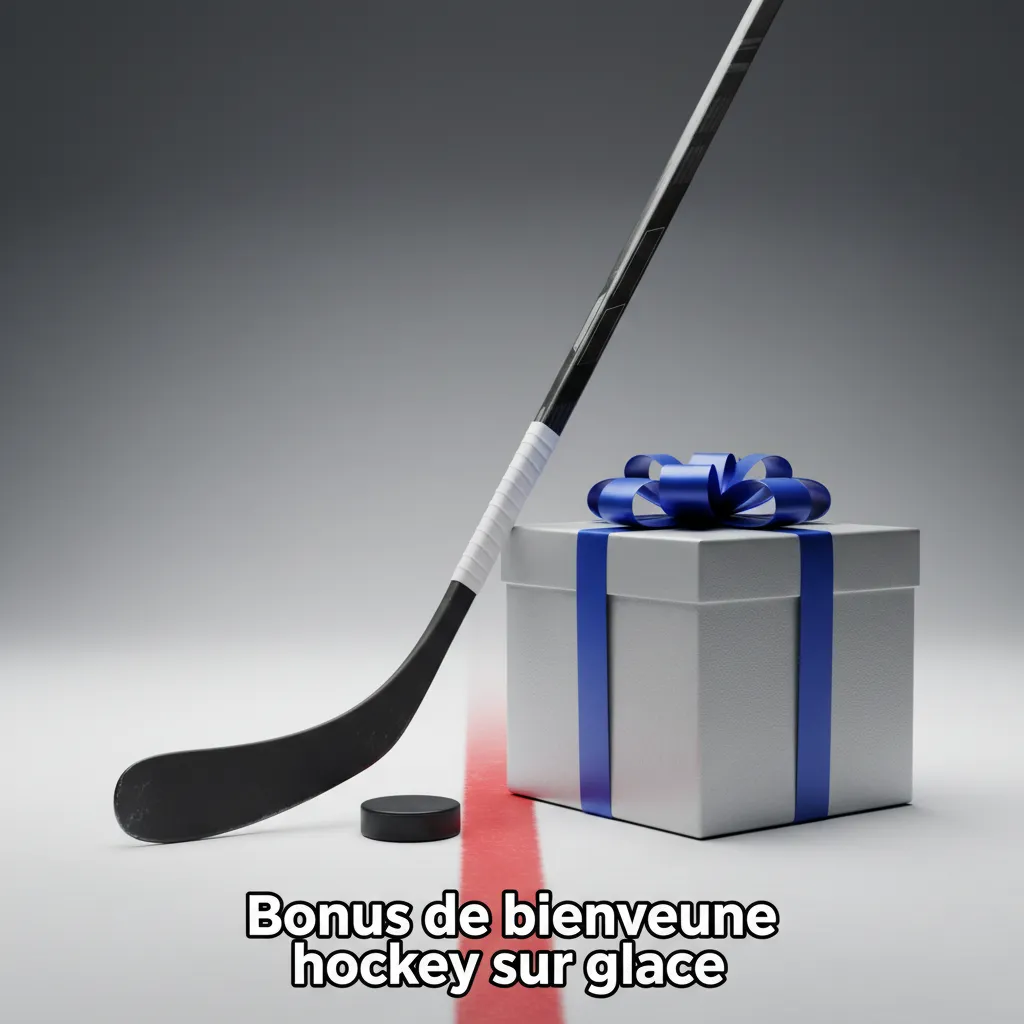 Bannière hockey sur glace: bonus de bienvenue 100% sur premier dépôt pour paris sportifs, à activer dans Profil > Bonus.
